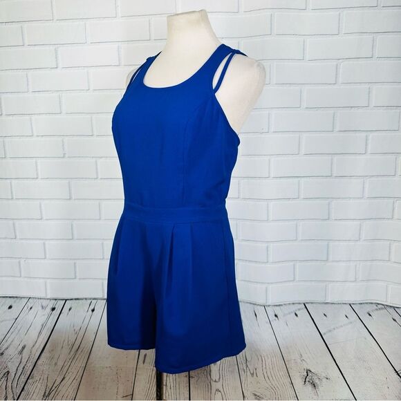 Love Riche Royal Blue Romper with Pockets - Size Large - Picture 4 of 7